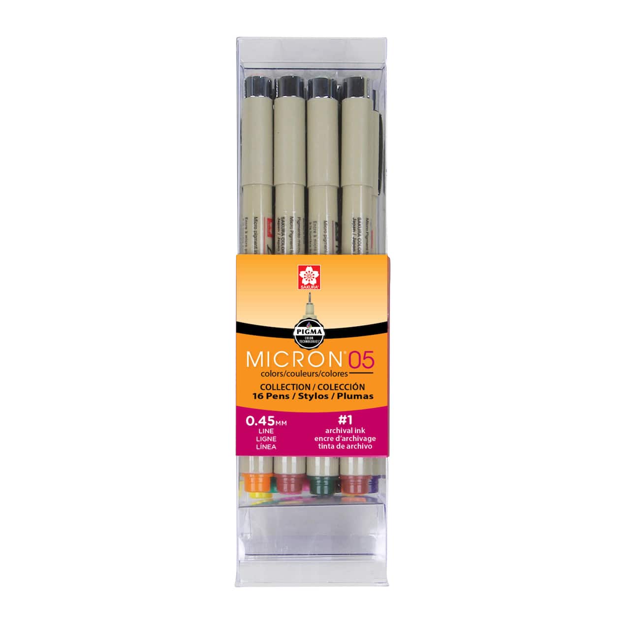 Pigma® Micron™ 05 Fine Line 16 Piece Color Cube Set